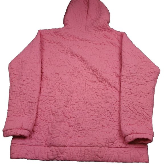Victorias Secret Womens M Coat Pink Cotton Quilted Full Zip Jacket Pockets Soft - Picture 2 of 11